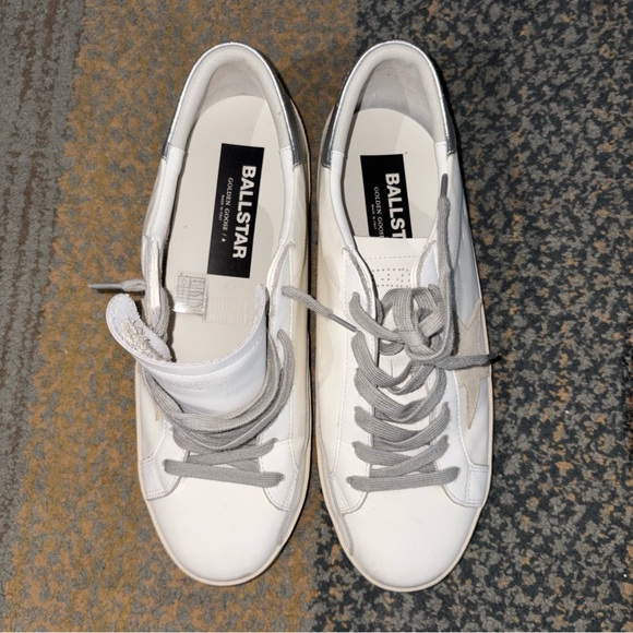 Men's Super-Star Metal-Logo Leather Low-Top Sneakers-Size-43/NWOB - Picture 2 of 12